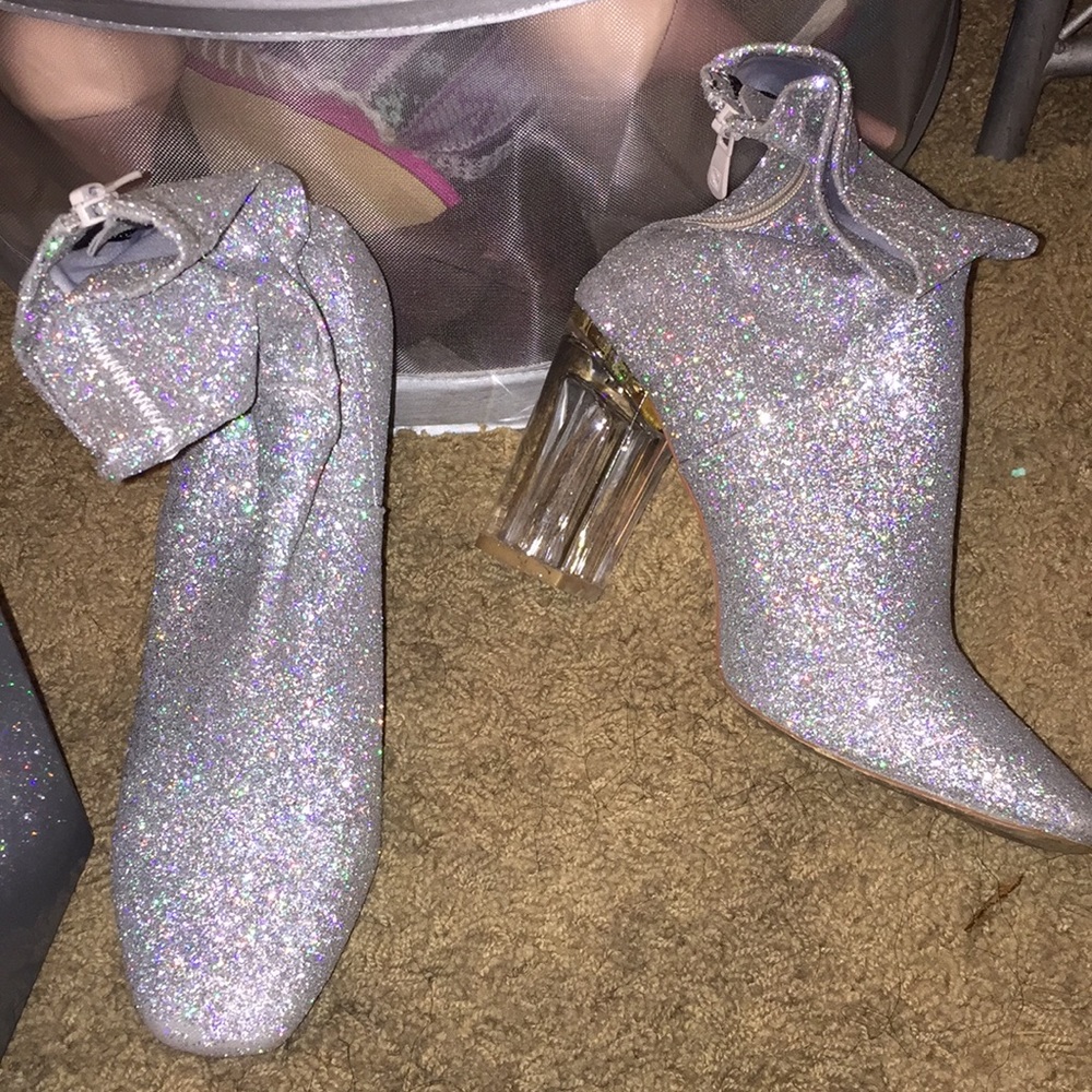 Sparkle Clear Heel Shoes